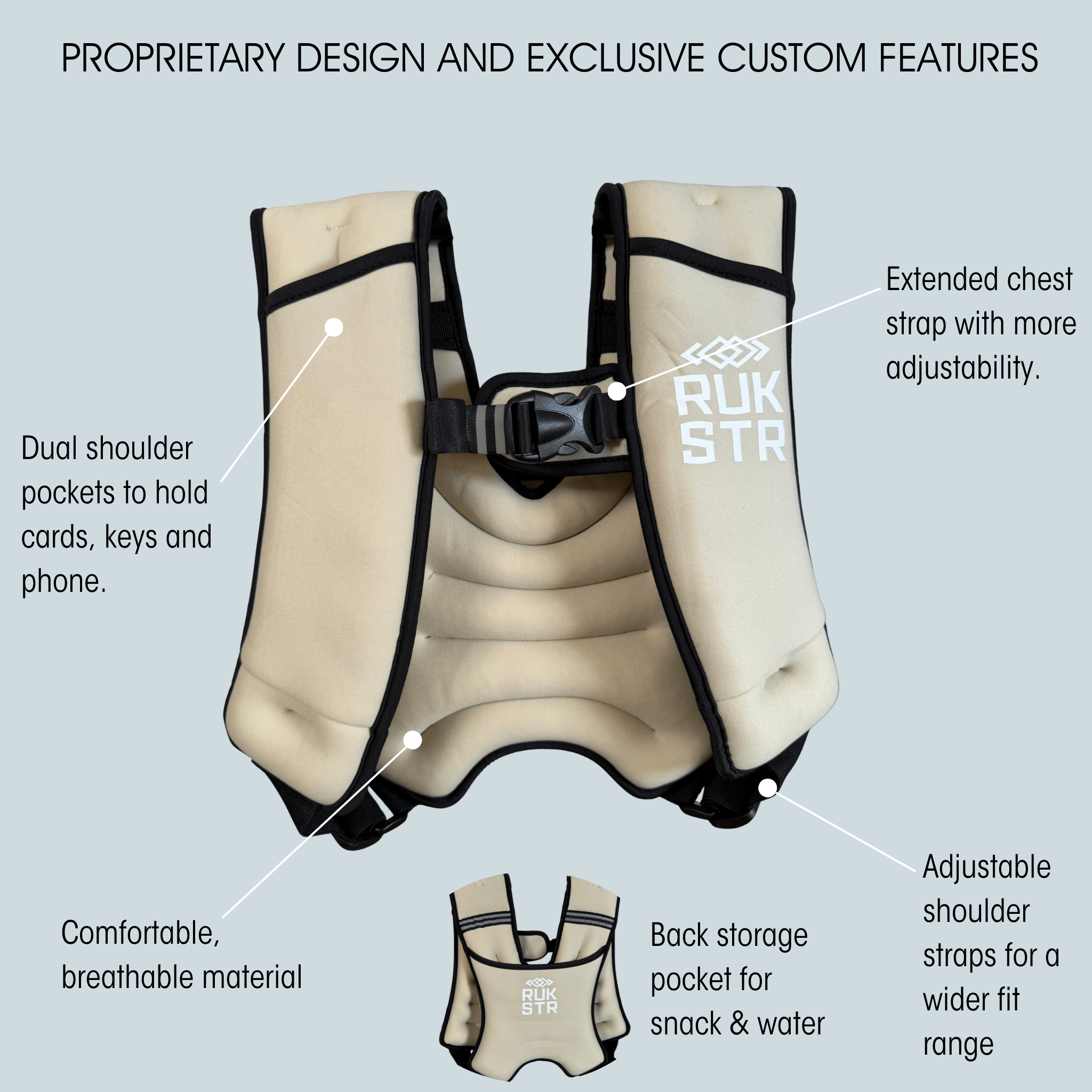 RUKSTR Element 18lb Weighted Vest - RUKR